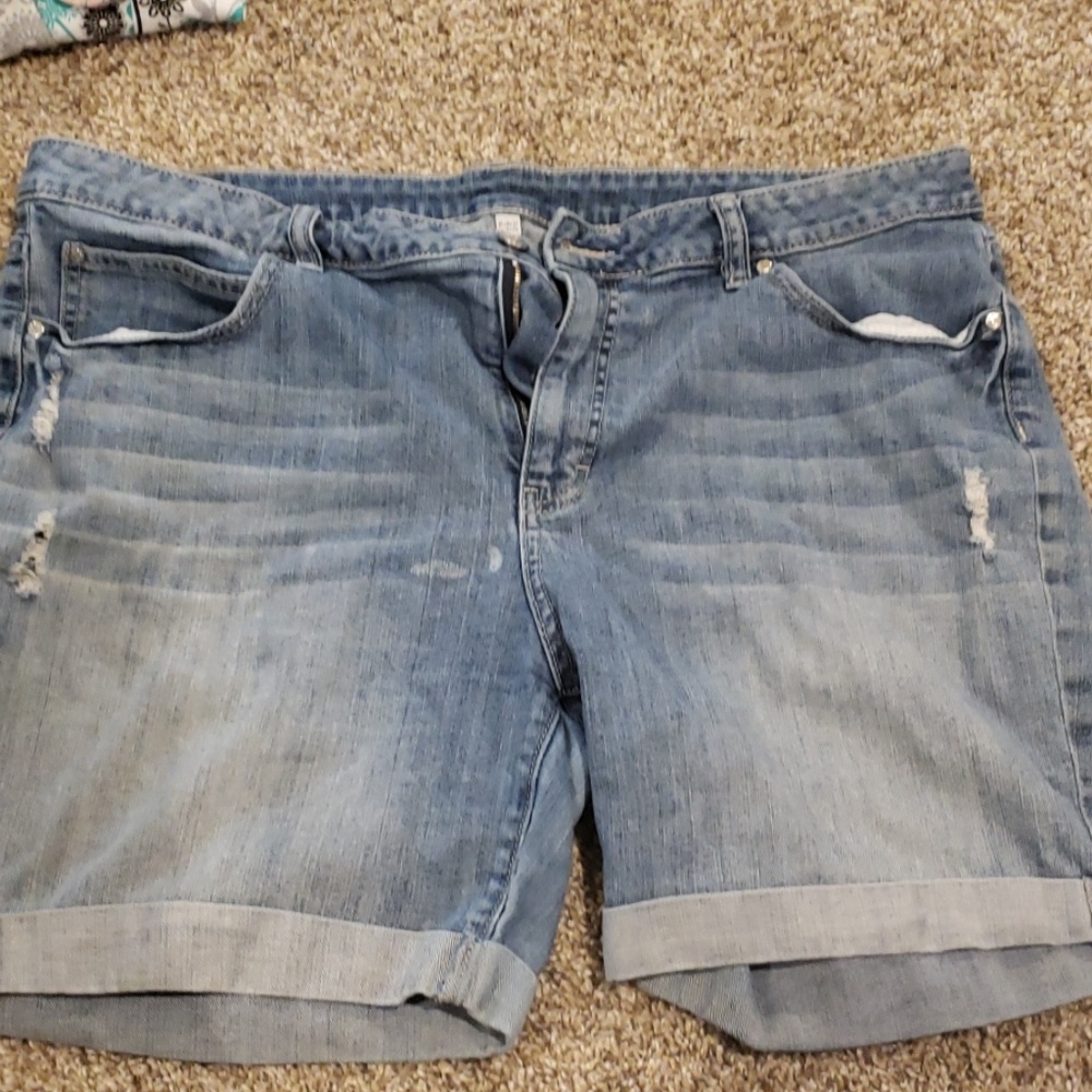 Jennifer Lopez Denim Shorts Mid Thigh